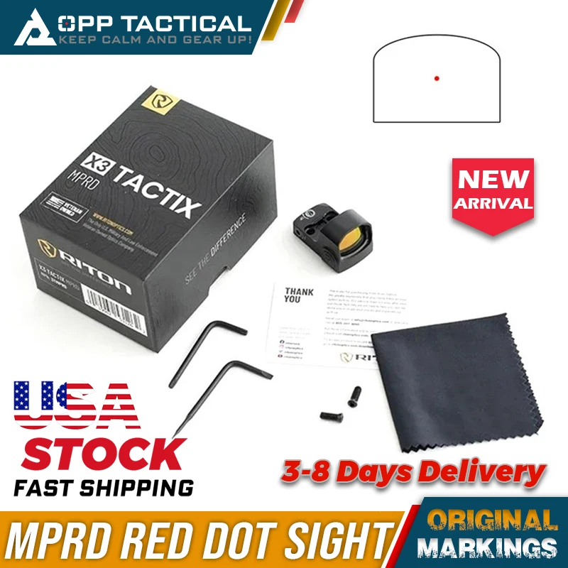 US STOCK RITON Optics 3 TACTIX MPRD Red Dot Sight 3 MOA RMSC Footprint for G43X/G48X/Hellcat/P365XL
US STOCK RITON Optics 3 TACTIX MPRD Red Dot Sight 3 MOA RMSC Footprint for G43X/G48X/Hellcat/P365XL