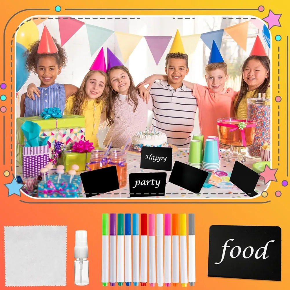 【ORNAMENT】Набор табличек для резервирования столов, 66 шт., 50 шт. табличек-досок 4x3 дюйма, 12 цветов маркеров, 2 бутылки и 2 салфетки для рассадки гостей
【ORNAMENT】Набор табличек для резервирования столов, 66 шт., 50 шт. табличек-досок 4x3 дюйма, 12 цветов маркеров, 2 бутылки и 2 салфетки для рассадки гостей