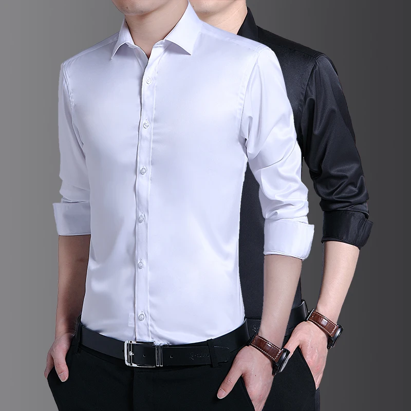 Men's Long Sleeve Dress Shirts Casual Button Down Wrinkle-Free Stretch Business White Shirt
Men's Long Sleeve Dress Shirts Casual Button Down Wrinkle-Free Stretch Business White Shirt