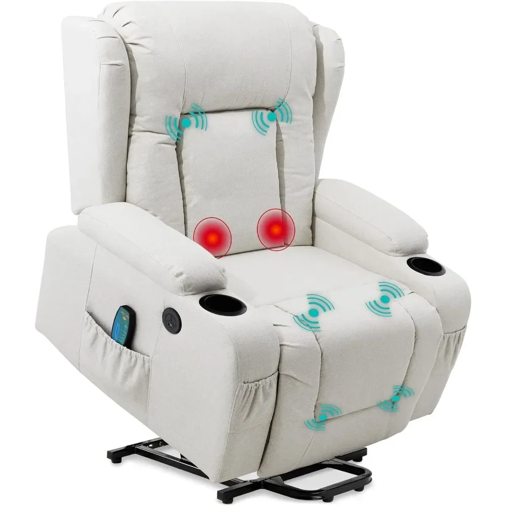 Modern Linen Electric Power Lift Chair, Recliner Massage Chair, Adjustable Furniture for Back, Legs W/ 3 Positions, USB Port
Modern Linen Electric Power Lift Chair, Recliner Massage Chair, Adjustable Furniture for Back, Legs W/ 3 Positions, USB Port