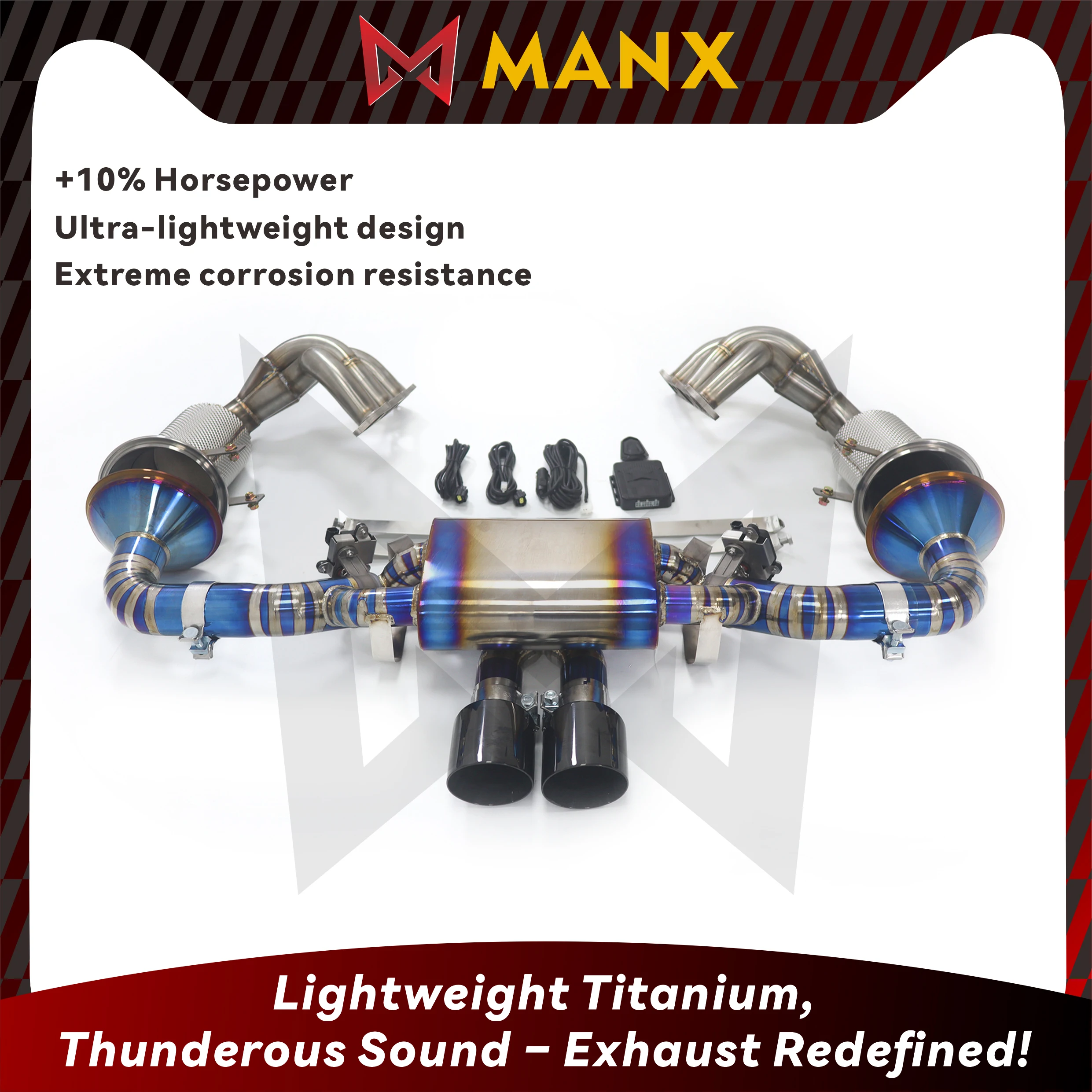 MANX Catback For Porsche 911 992 GT3 Focus On Titanium Pipe Clear Loud Sound Car Exhaust Downpipe Manifold
MANX Catback For Porsche 911 992 GT3 Focus On Titanium Pipe Clear Loud Sound Car Exhaust Downpipe Manifold