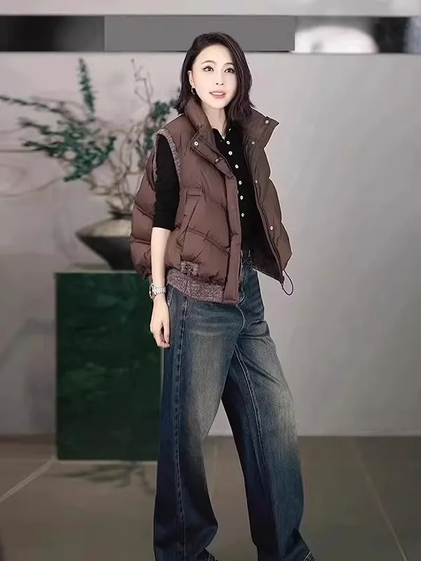 Women's Thiened Knitted Jaet Autumn Winter New Sle Small Batch Design Sense Warmth Nylon Cotton Vest Trendy
Women's Thiened Knitted Jaet Autumn Winter New Sle Small Batch Design Sense Warmth Nylon Cotton Vest Trendy