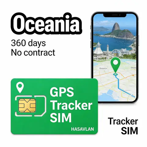 Carte SIM triple format pour appareils GPS en Océanie – Nano/micro/standard, données uniquement IoT, 360 Mo/360 jours, sans contrat