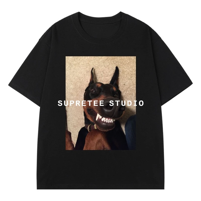 Funny Doberman Street Trend Clothing Pattern Printing Summer Luxury Brand Cotton Men's and Women's T-Shirts Short Sleeves
Funny Doberman Street Trend Clothing Pattern Printing Summer Luxury Brand Cotton Men's and Women's T-Shirts Short Sleeves