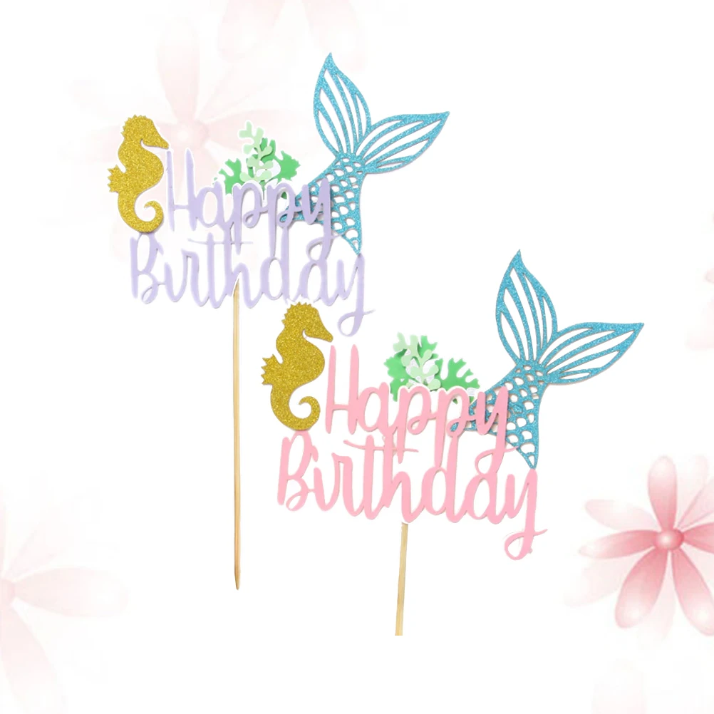 2 Pcs Mermaid Cake Toppers BIRTHDAY Decorative Paper Cake Picks Party Supplies Birthday Decorations
2 Pcs Mermaid Cake Toppers BIRTHDAY Decorative Paper Cake Picks Party Supplies Birthday Decorations