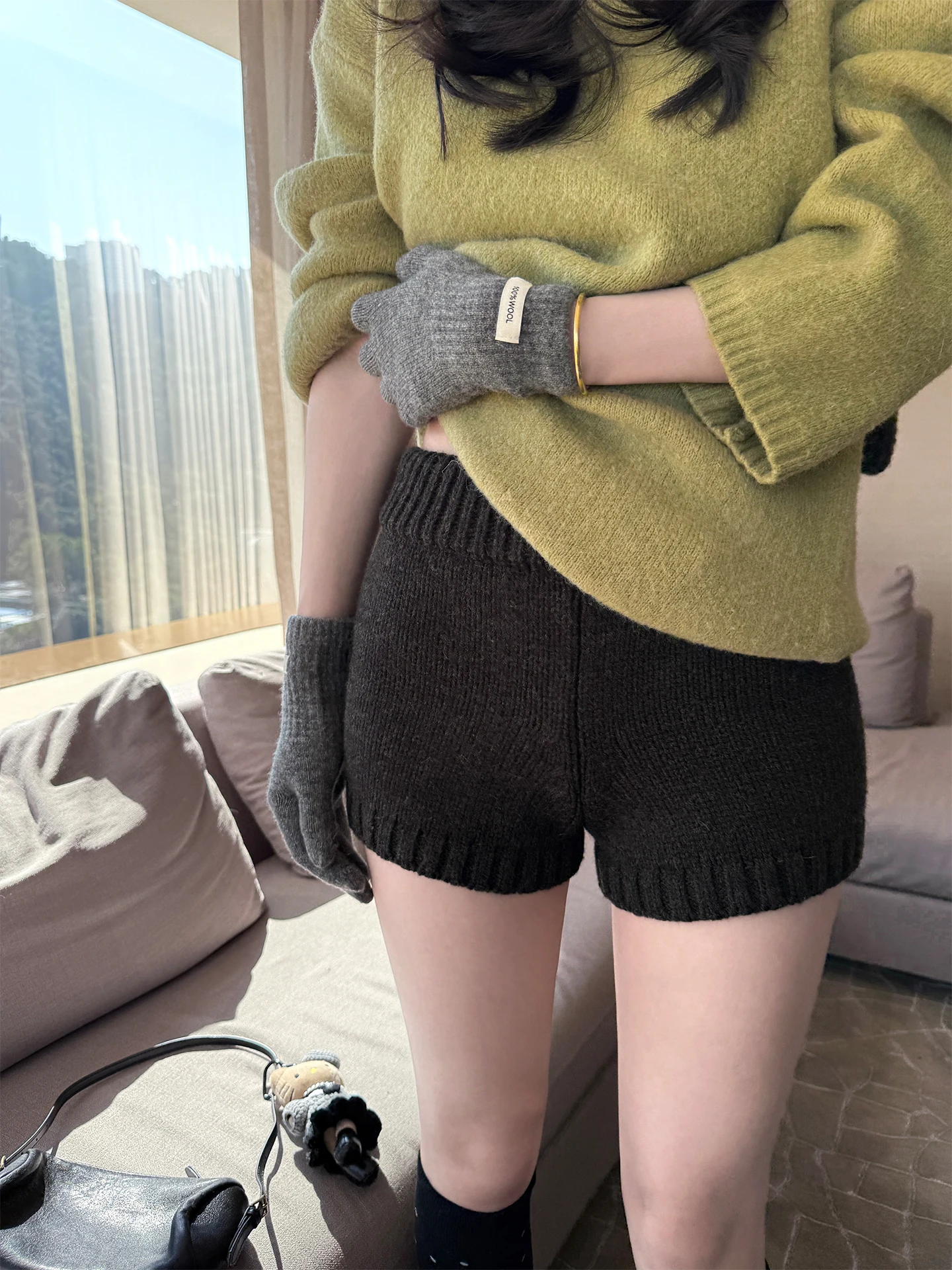 LaaReeToo High Waist Knitted Woolen orts Women's Spring Autumn Faionable Warm Slimming Casual Pants for Ladies
LaaReeToo High Waist Knitted Woolen orts Women's Spring Autumn Faionable Warm Slimming Casual Pants for Ladies