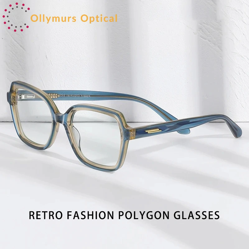 OLLYMURS New Retro Fashion Polygon Eyewear Ultra Light Acetate Spectacle Optical Prescription Eyeglasses Frame Man Woman PS8817
OLLYMURS New Retro Fashion Polygon Eyewear Ultra Light Acetate Spectacle Optical Prescription Eyeglasses Frame Man Woman PS8817