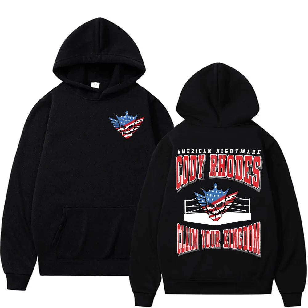 Толстовки American Nightmare Cody Rhodes Claim Your Kingdom для мужчин и женщин, повседневные осенне-зимние толстовки, модные готические толстовки с капюшоном
Толстовки American Nightmare Cody Rhodes Claim Your Kingdom для мужчин и женщин, повседневные осенне-зимние толстовки, модные готические толстовки с капюшоном