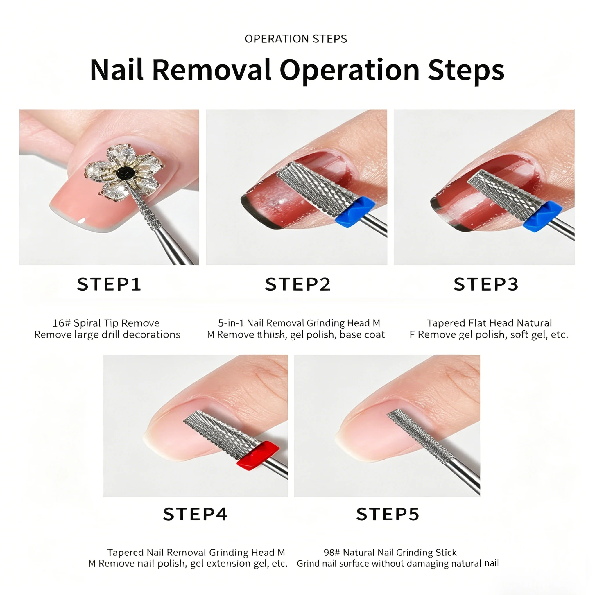25Pcs Nail Drill Bits Set, 3/32" Shank Russian-Style Carbide Bits for Gel Polish Removal Russian-Style Carbide Nail Bits Tools
25Pcs Nail Drill Bits Set, 3/32" Shank Russian-Style Carbide Bits for Gel Polish Removal Russian-Style Carbide Nail Bits Tools