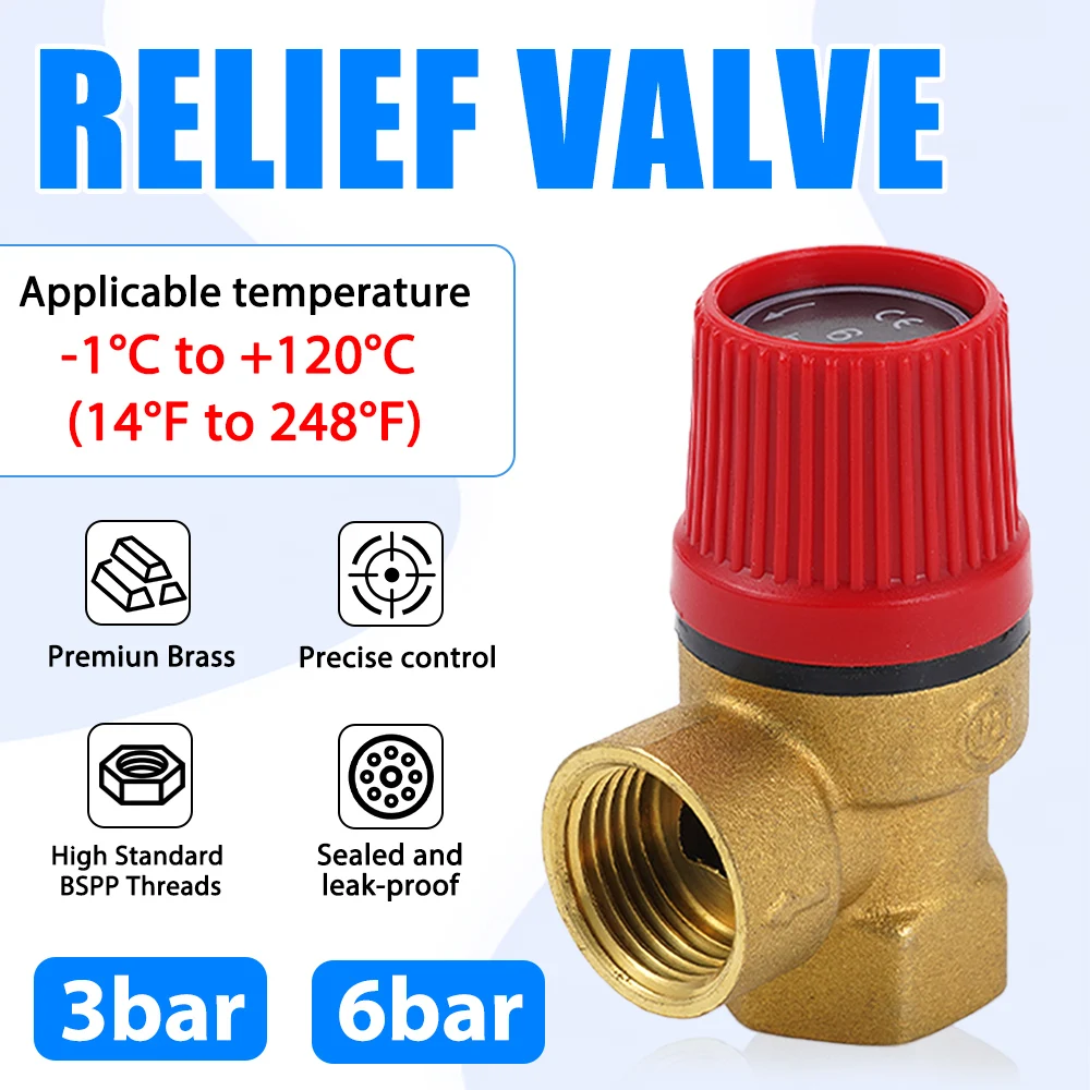 1 шт. латунный предохранительный клапан, сливной переключатель DN15 для солнечного водонагревателя, внутренний и внешний провод, латунный предохранительный клапан 1/2 дюйма, 3/6 бар
1 шт. латунный предохранительный клапан, сливной переключатель DN15 для солнечного водонагревателя, внутренний и внешний провод, латунный предохранительный клапан 1/2 дюйма, 3/6 бар