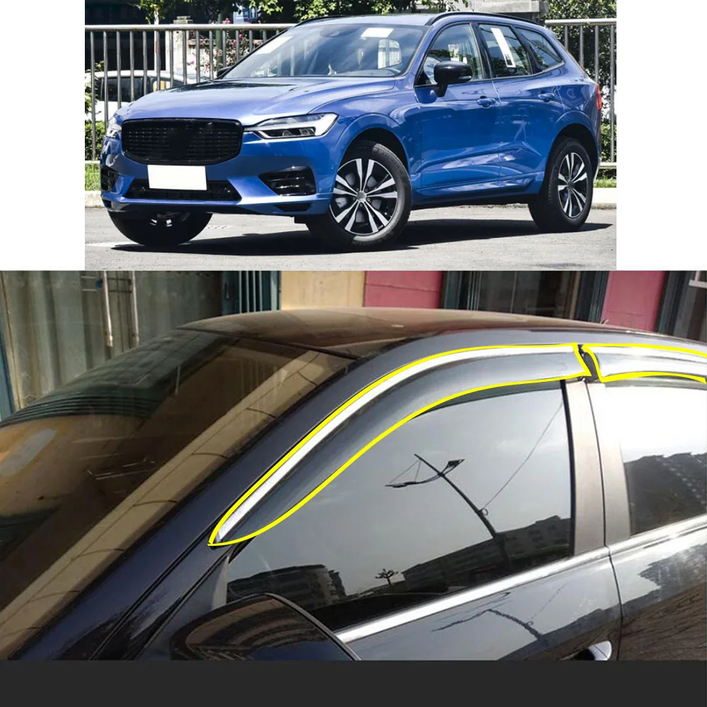 Car Body Styling Sticker Plastic Window Glass Wind Visor Rain/Sun Guard Vent Parts For VOLVO XC60 2018 2019 2020 2021
Car Body Styling Sticker Plastic Window Glass Wind Visor Rain/Sun Guard Vent Parts For VOLVO XC60 2018 2019 2020 2021