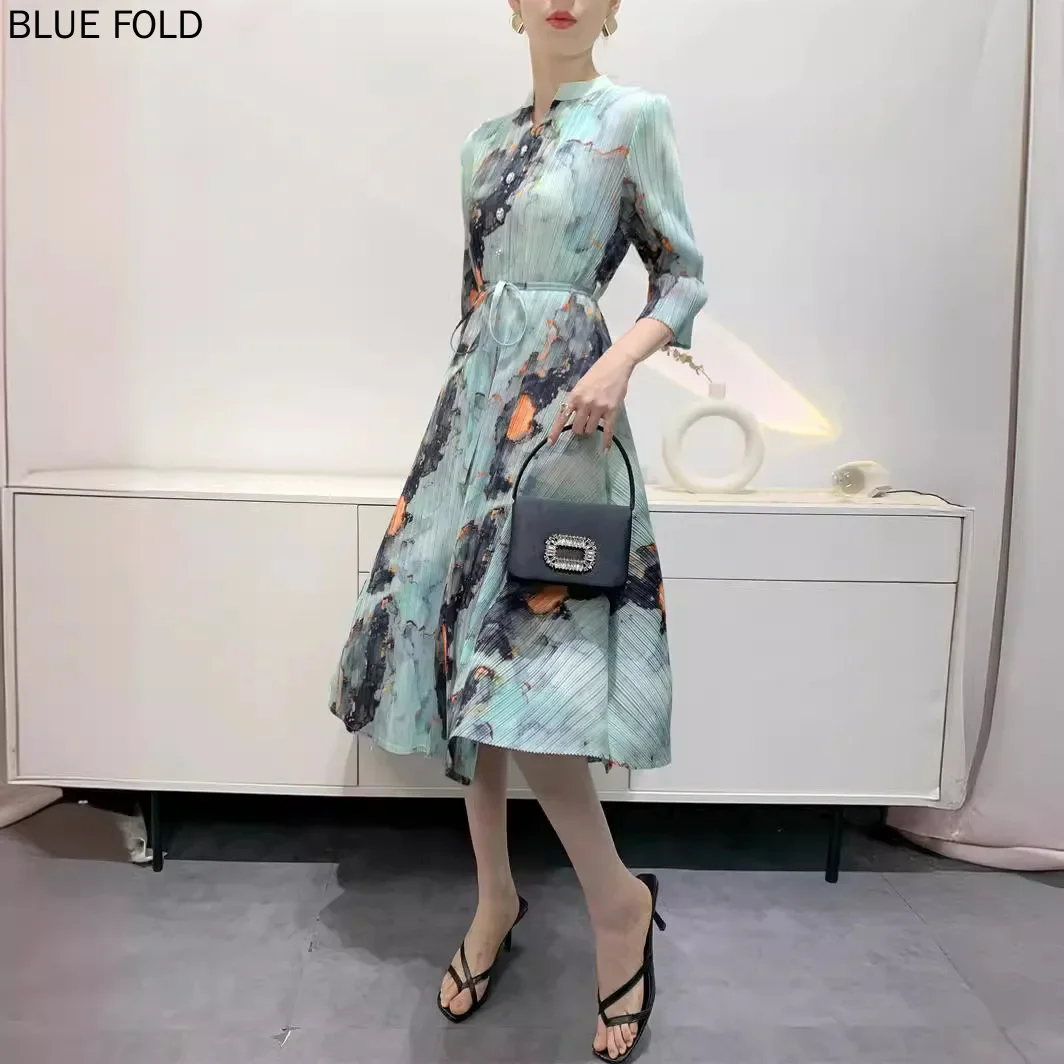 Women's Printed Mid-length Dress, Three-Quarter Sleeves, Loose, Large Size, Comfortable, Casual, Elegant Robe, Summer
Women's Printed Mid-length Dress, Three-Quarter Sleeves, Loose, Large Size, Comfortable, Casual, Elegant Robe, Summer