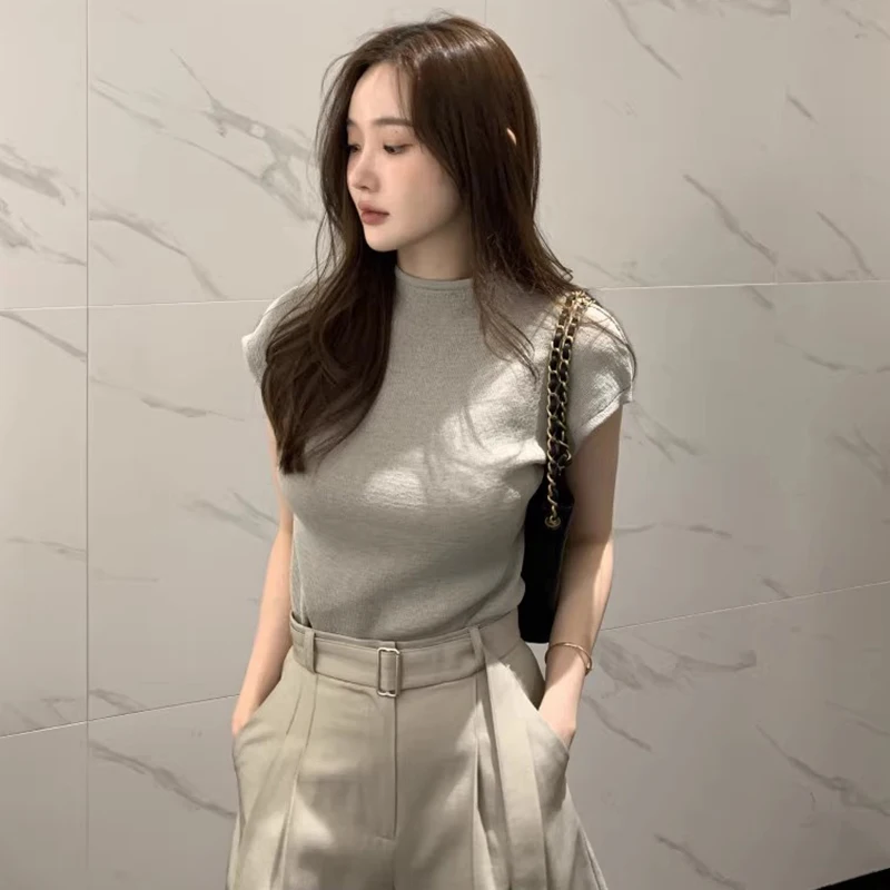 ay Knitted Top Women's Faion Slim Fit f High Collar Inner Wear Summer Design Korean Sle Commute ort Sve
ay Knitted Top Women's Faion Slim Fit f High Collar Inner Wear Summer Design Korean Sle Commute ort Sve
