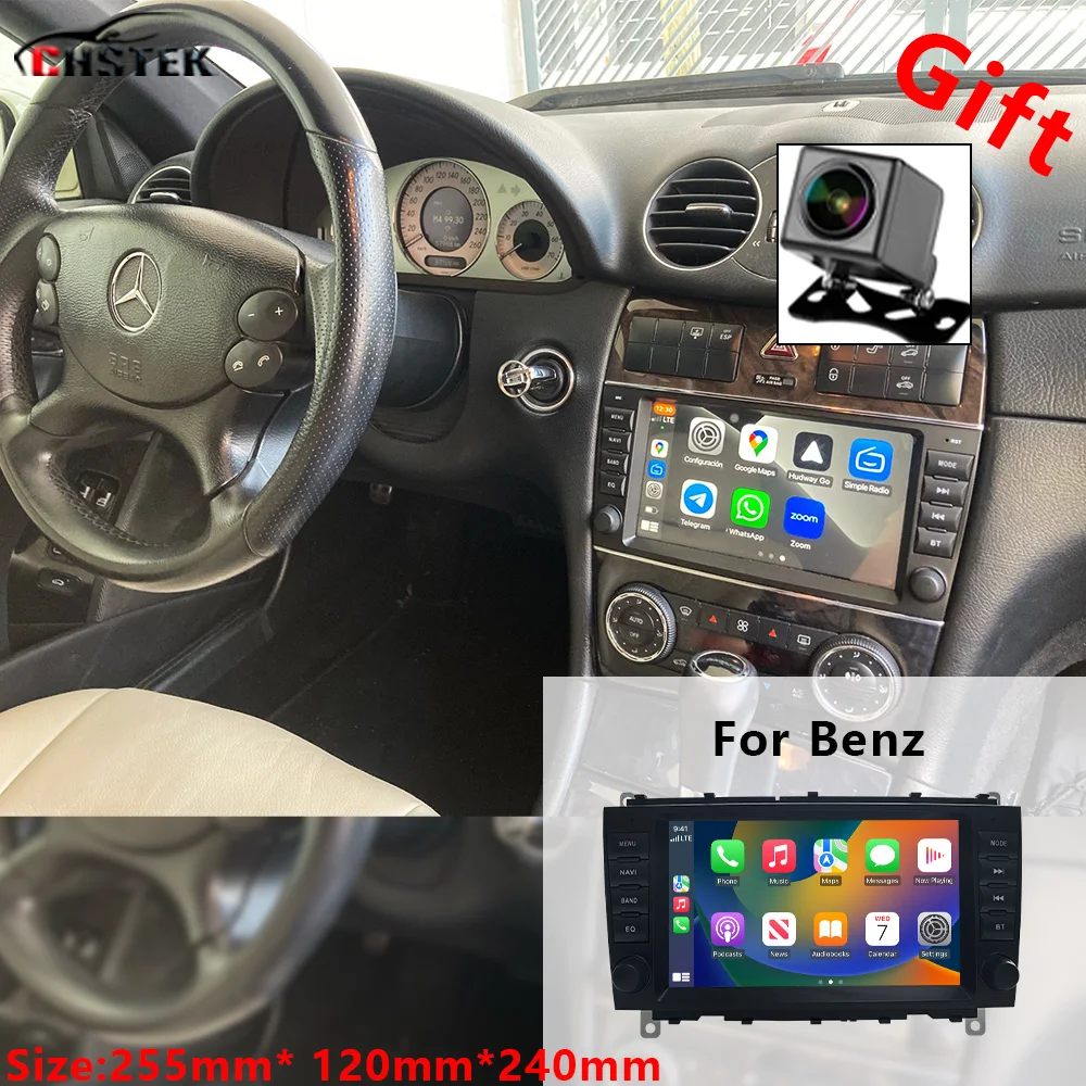 CHSTEK Car Radio Android13 Carplay For Mercedes Benz C/CLC/CLK-Class W203 C209 2004-2012 Multimedia Navigation Bluetooth WIFI 4G
CHSTEK Car Radio Android13 Carplay For Mercedes Benz C/CLC/CLK-Class W203 C209 2004-2012 Multimedia Navigation Bluetooth WIFI 4G
