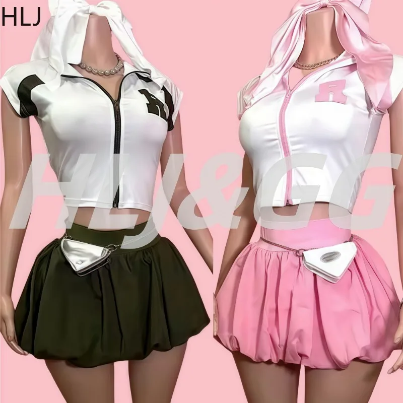 HLJ Y2k Sexy Letter Printing 2 Piece Sets Woman Outfit Short Sleeve Zipper Crop Tops And Bubble Puff Skirt Hot Girl Streetwear
HLJ Y2k Sexy Letter Printing 2 Piece Sets Woman Outfit Short Sleeve Zipper Crop Tops And Bubble Puff Skirt Hot Girl Streetwear