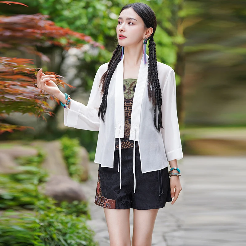 New Chinese Improved Shawl Light Top National Style Silk Sun Protection Clothes All-match Cardigan Coat Women Cape
New Chinese Improved Shawl Light Top National Style Silk Sun Protection Clothes All-match Cardigan Coat Women Cape