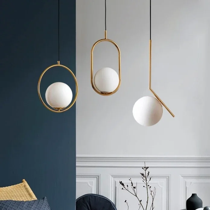 Nordic Modern Glass Ball Pendant Lights Living Room Kitchen Light Hotel Hoop Hanging Lamps Lustre Luxury LED Home Deco Lamp E27
Nordic Modern Glass Ball Pendant Lights Living Room Kitchen Light Hotel Hoop Hanging Lamps Lustre Luxury LED Home Deco Lamp E27
