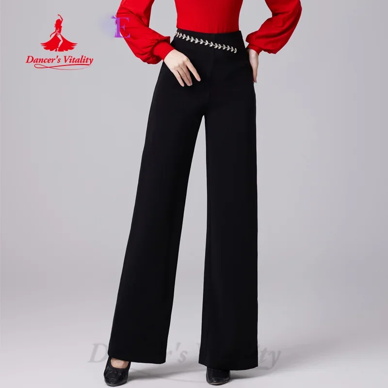 Latin Dance Trousers Women's Customized High Waist Slimming Straight Tube Pants Adult Tango Chacha Samba Practice Costumes
Latin Dance Trousers Women's Customized High Waist Slimming Straight Tube Pants Adult Tango Chacha Samba Practice Costumes