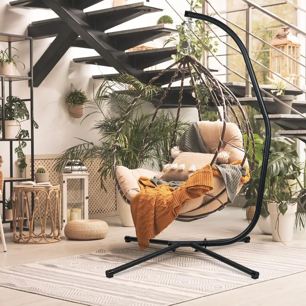Hammock Steel Stand Only CStand for Hanging Hammock Chairs 300 Pound Capacity
Hammock Steel Stand Only CStand for Hanging Hammock Chairs 300 Pound Capacity