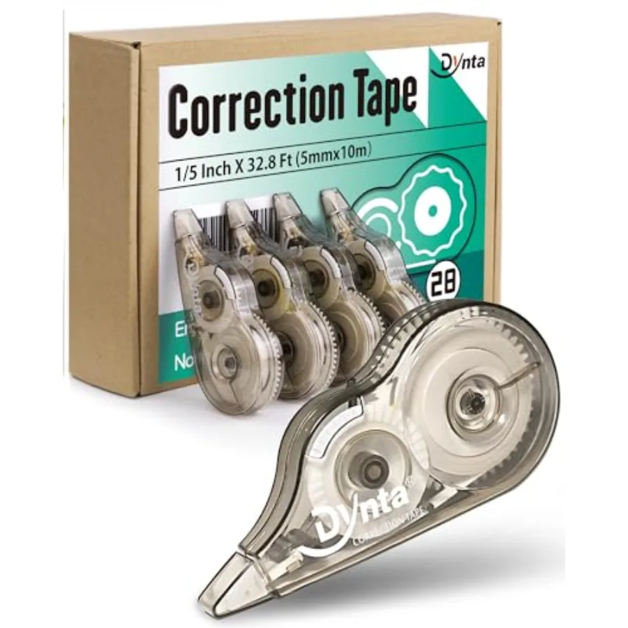 Correction Tape 28 Pack, White Mistake Out, Transparent Dispenser, 1/5 Inch X 32.8 Ft 5mmx10m,Correction Supplies Ergonomic Des
Correction Tape 28 Pack, White Mistake Out, Transparent Dispenser, 1/5 Inch X 32.8 Ft 5mmx10m,Correction Supplies Ergonomic Des