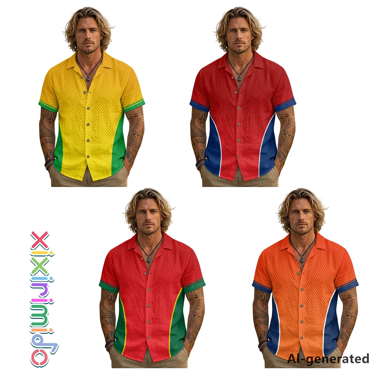 XIXIRIMIDO Summer Men's Turn-Down Collar Button Linen Short-Sleeved Shirt National Flag Minimalist Design Print V Neck T-Shirt
XIXIRIMIDO Summer Men's Turn-Down Collar Button Linen Short-Sleeved Shirt National Flag Minimalist Design Print V Neck T-Shirt