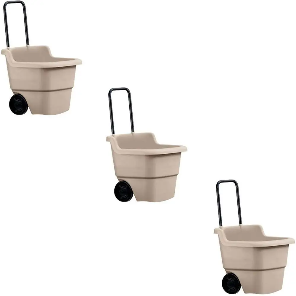 3-Pack 15-Gallon Polypropylene Utility Carts for Lawn and Garden, Taupe
3-Pack 15-Gallon Polypropylene Utility Carts for Lawn and Garden, Taupe