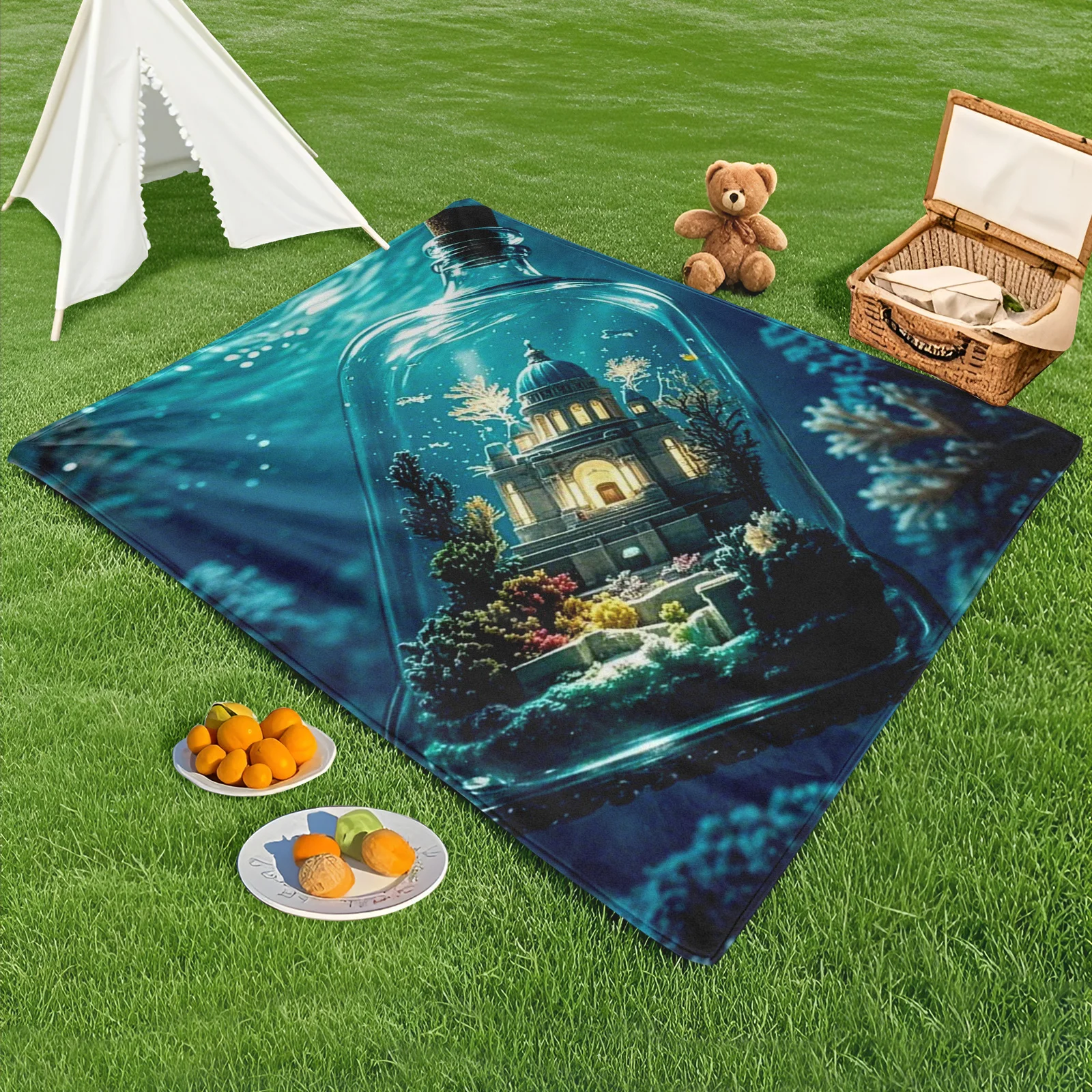 Drift Bottle Miniature Landscape Blanket With Coral Reefs And European Architecture In Turquoise For Outdoor Escapes
Drift Bottle Miniature Landscape Blanket With Coral Reefs And European Architecture In Turquoise For Outdoor Escapes