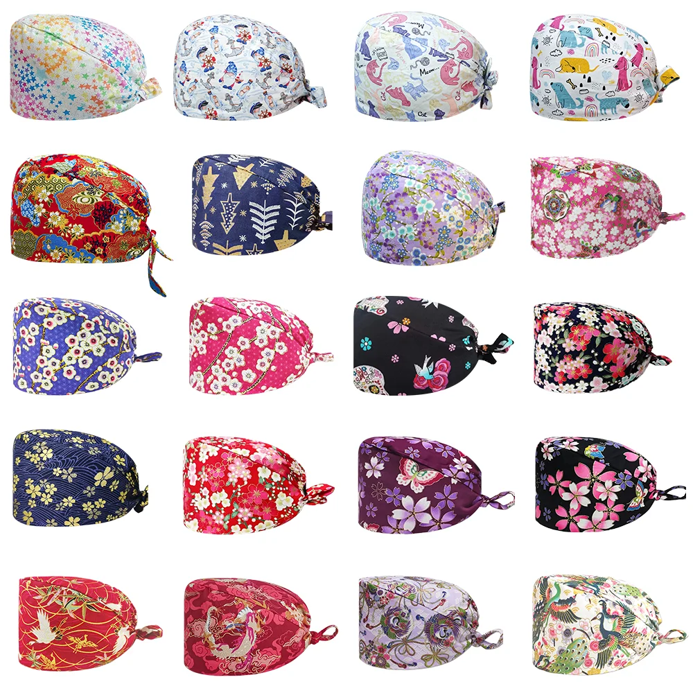Women Surgicals Caps Print Nurse Scrubs Hat Pure Cotton Medical Nursing Dentist Lab Beauty Salon Clinic Work Accessories
Women Surgicals Caps Print Nurse Scrubs Hat Pure Cotton Medical Nursing Dentist Lab Beauty Salon Clinic Work Accessories