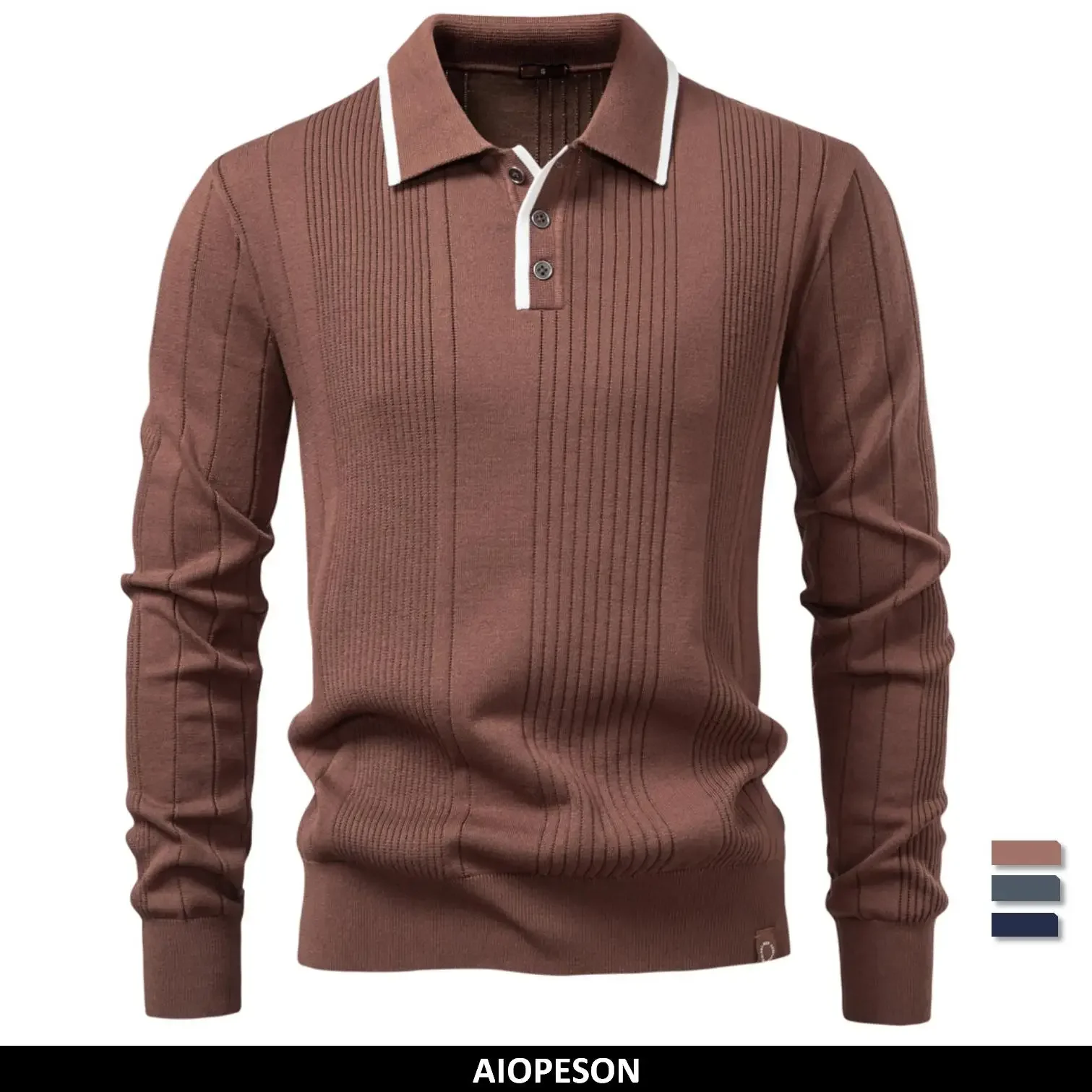 New Top Button Down Polo Shirt Men Solid Color Long Sleeve Fall Winter Luxury Warm Touch Business Casual Mens Sweatershirt
New Top Button Down Polo Shirt Men Solid Color Long Sleeve Fall Winter Luxury Warm Touch Business Casual Mens Sweatershirt