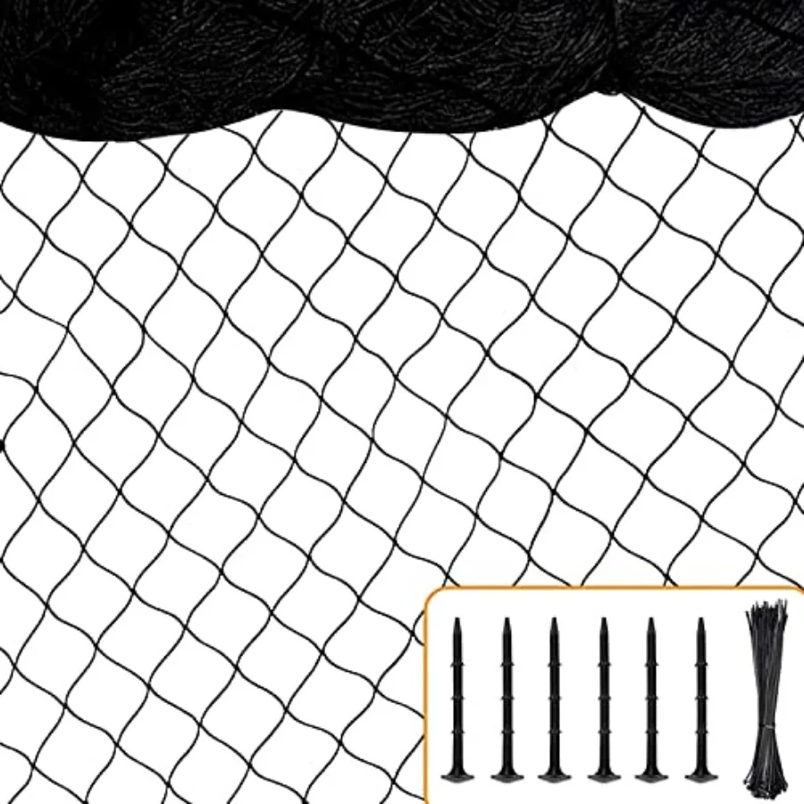 Bird Nets 25'x100' with 1 Mesh Nylon Poultry Netting Heavy Duty Aviary Net Chicken Coop Netting, Garden Netting Deer Fence for
Bird Nets 25'x100' with 1 Mesh Nylon Poultry Netting Heavy Duty Aviary Net Chicken Coop Netting, Garden Netting Deer Fence for