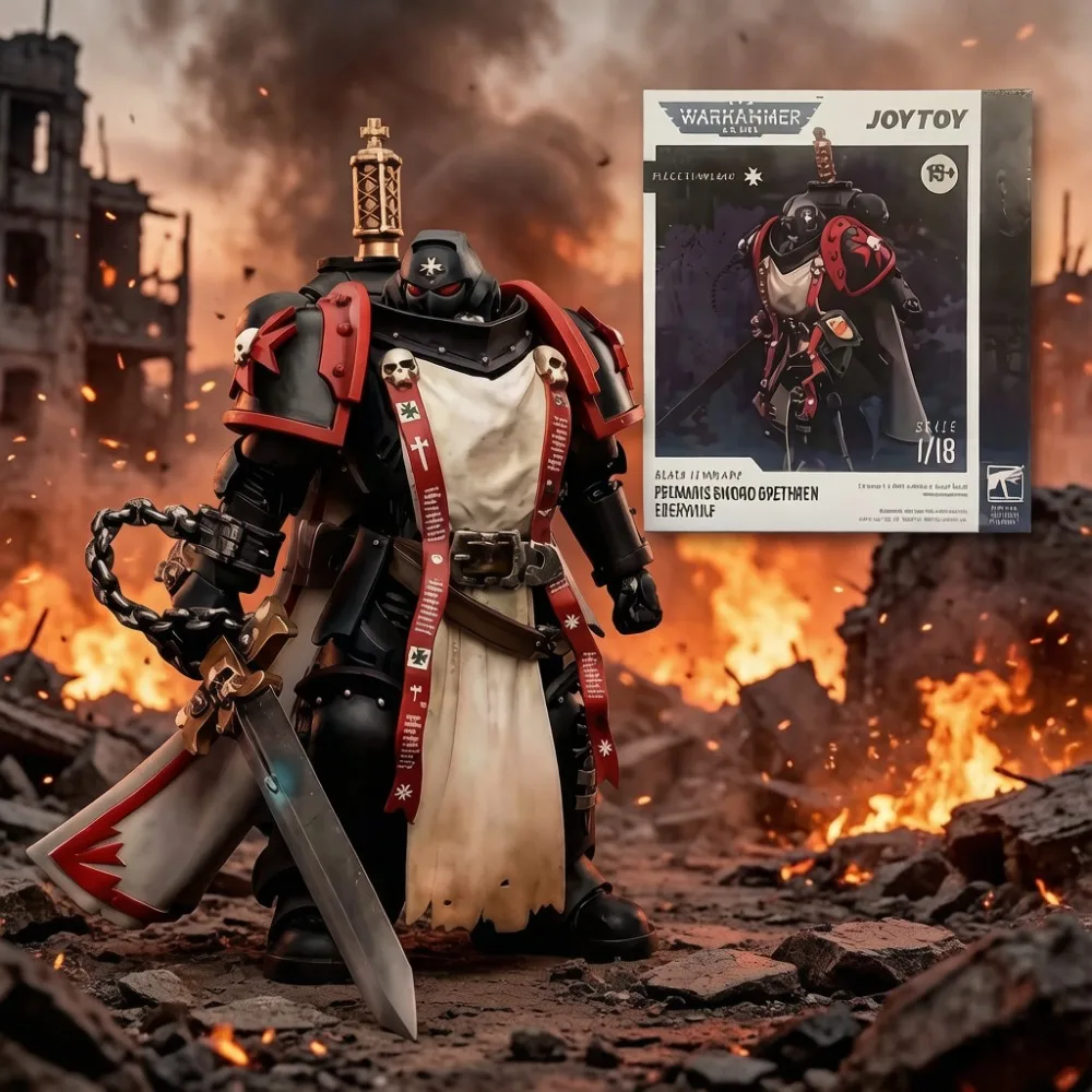 JOYTOY 1/18 Warhammer 40000 Black Templars Primaris Sword Brethren Eberwulf Movable Action Figure Model Toy Gift For Hobby Fans
JOYTOY 1/18 Warhammer 40000 Black Templars Primaris Sword Brethren Eberwulf Movable Action Figure Model Toy Gift For Hobby Fans