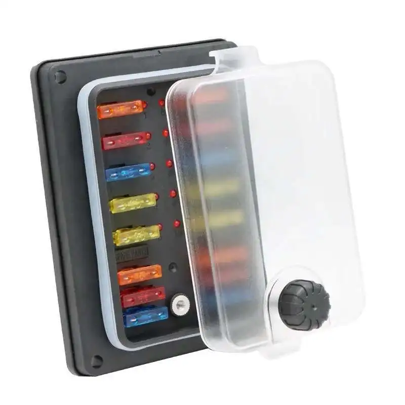 DC12V Box 10Ways Fuse Holder Block ATO/ATC Blade With LED Indicator Light For Car Truck Marine Boat
DC12V Box 10Ways Fuse Holder Block ATO/ATC Blade With LED Indicator Light For Car Truck Marine Boat