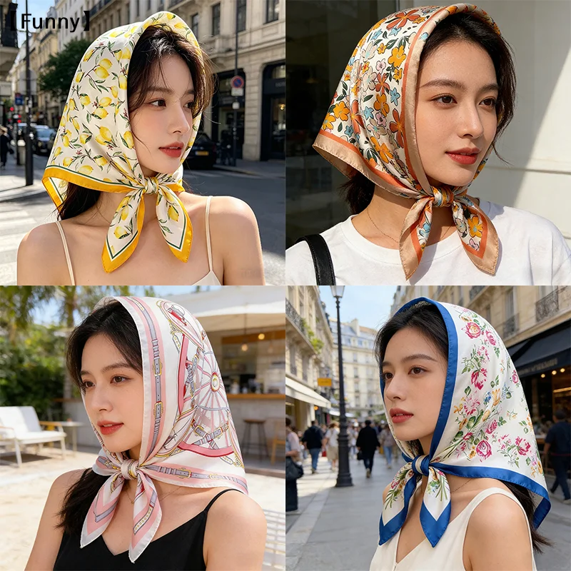 Silky Square Scarf Floral Print Headscarf Neck Scarf Bandana For Women Fashion Travel Daily Use〔Funny〕
Silky Square Scarf Floral Print Headscarf Neck Scarf Bandana For Women Fashion Travel Daily Use〔Funny〕
