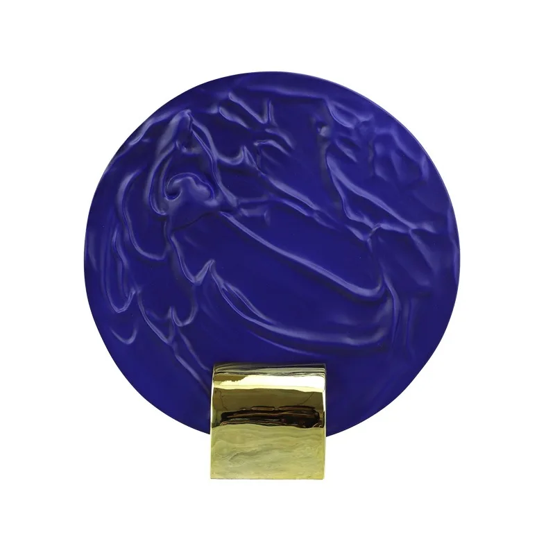 Modern Abstract Blue Circle Sculpture, Resin Art Decor with Gold Base
Modern Abstract Blue Circle Sculpture, Resin Art Decor with Gold Base