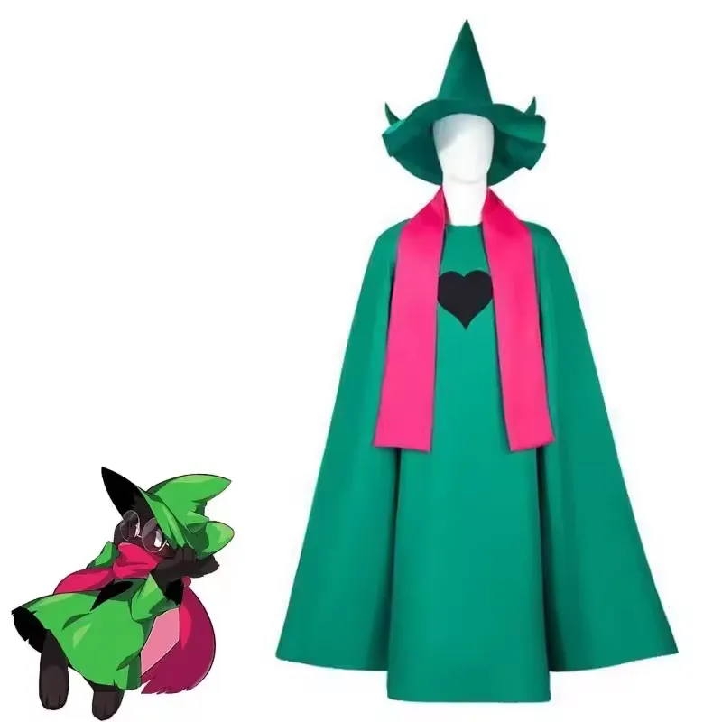 Game Deltarune Ralsei Cosplay Costume Adults Unisex Green Cloak Hat Scarf Suits Halloween Carnival Party Outfits
Game Deltarune Ralsei Cosplay Costume Adults Unisex Green Cloak Hat Scarf Suits Halloween Carnival Party Outfits