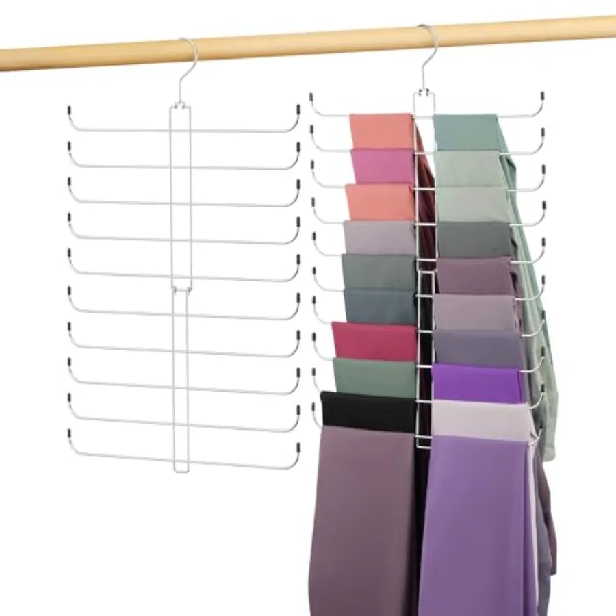 Legging Hanger, Metal Hanging Legging Hangers for Closet Organizer Holds 20 Women's XS-XL and Girls' Leggings, 360° Rotating Fo
Legging Hanger, Metal Hanging Legging Hangers for Closet Organizer Holds 20 Women's XS-XL and Girls' Leggings, 360° Rotating Fo