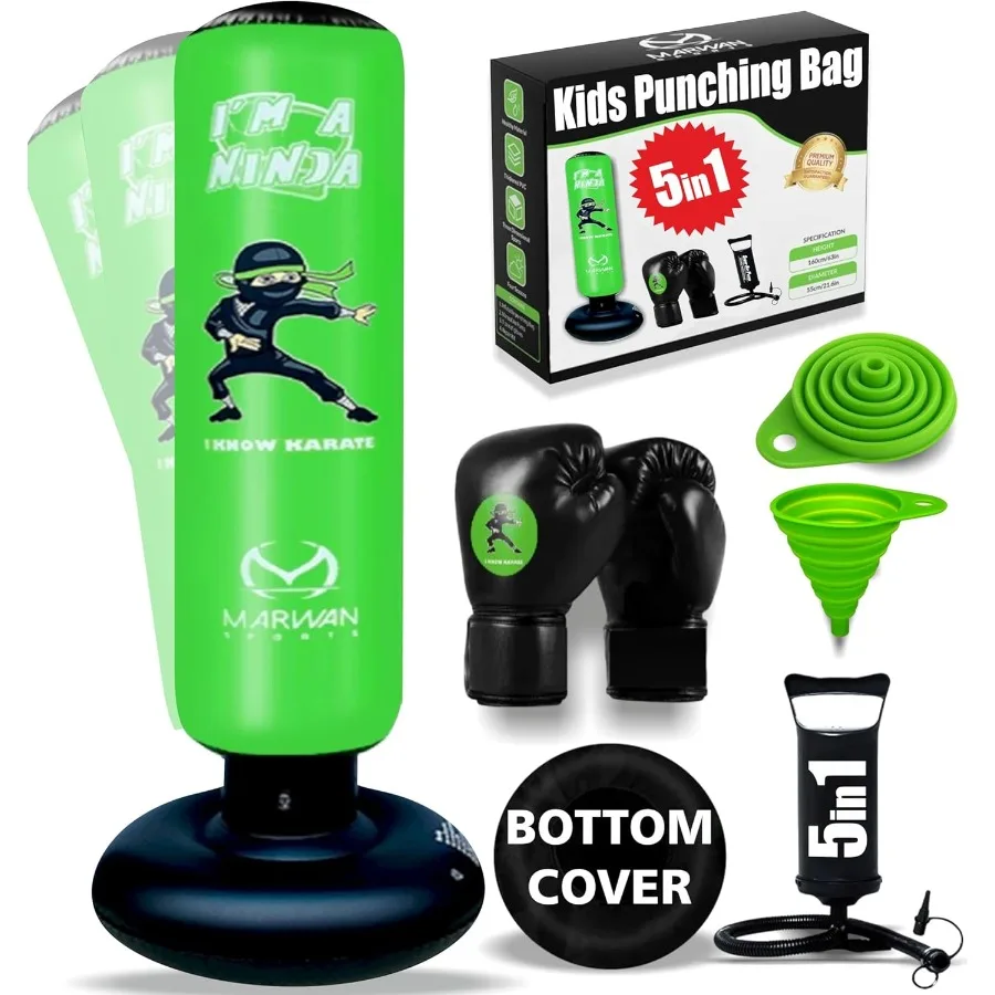 Прочная надувная боксерская груша для каратэ и бокса BounceBack, тренировочное оборудование для боевых искусств для мальчиков и девочек в возрасте 412 лет
Прочная надувная боксерская груша для каратэ и бокса BounceBack, тренировочное оборудование для боевых искусств для мальчиков и девочек в возрасте 412 лет