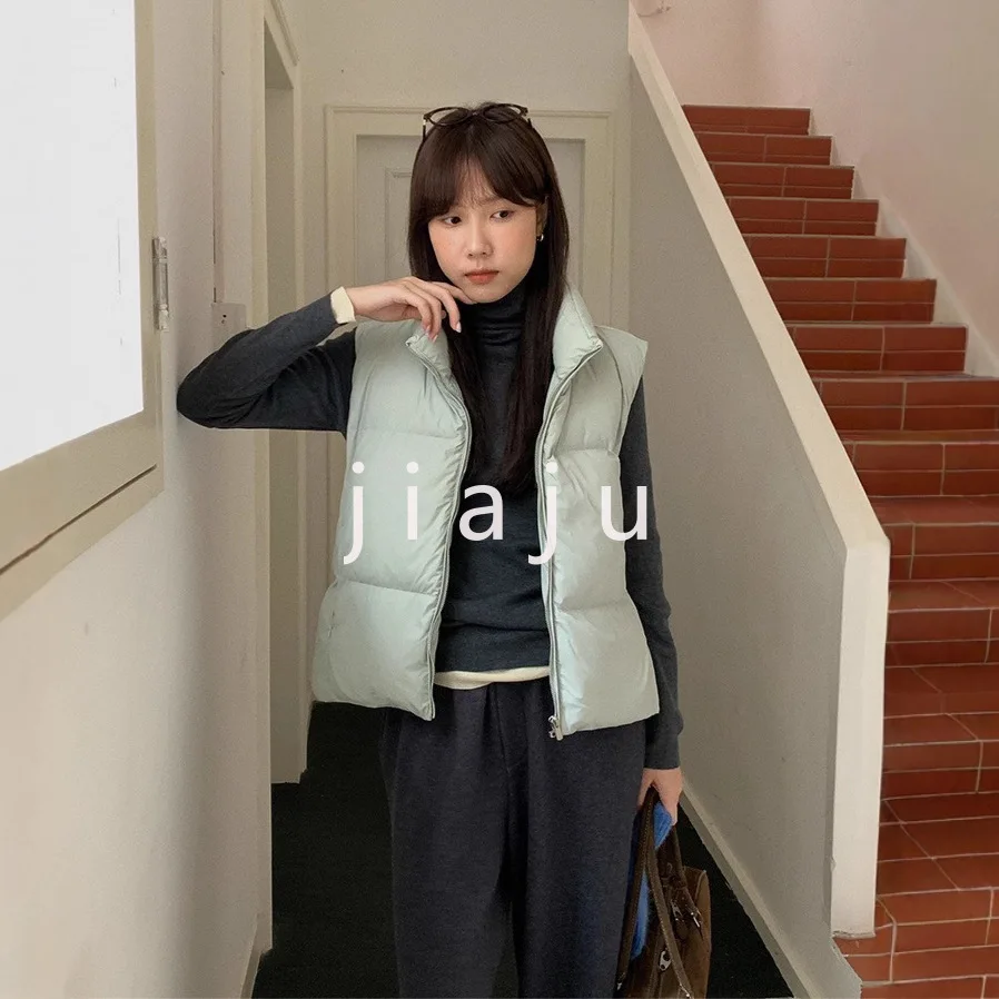 Sunai fromanna stand-up collar warm 2024 winter Korean version loose down jacket vest women's white duck down jacket
Sunai fromanna stand-up collar warm 2024 winter Korean version loose down jacket vest women's white duck down jacket