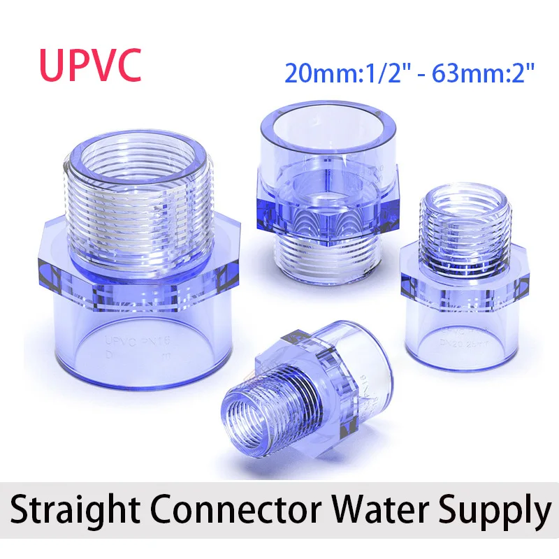 1PC UPVC Pipe Thread Adapter Transparent 20mm-63mm Female Straight Connectors Tube Fittings Aquarium Fish Tank Socket Joints
1PC UPVC Pipe Thread Adapter Transparent 20mm-63mm Female Straight Connectors Tube Fittings Aquarium Fish Tank Socket Joints