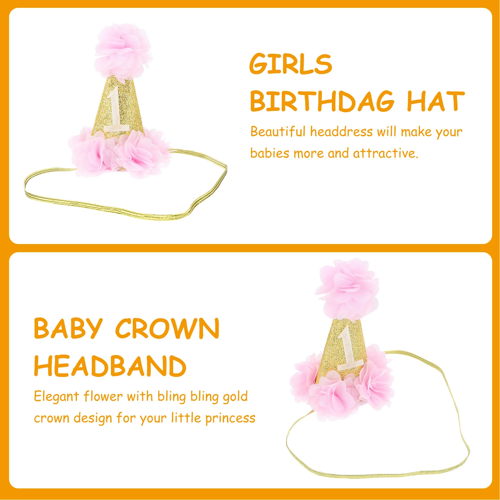 Pink Baby First Birthday Headband Fine Hairband Elegant Crown Flower Baby Crown Headband Girls Birthday Hat Kids Headdress
Pink Baby First Birthday Headband Fine Hairband Elegant Crown Flower Baby Crown Headband Girls Birthday Hat Kids Headdress