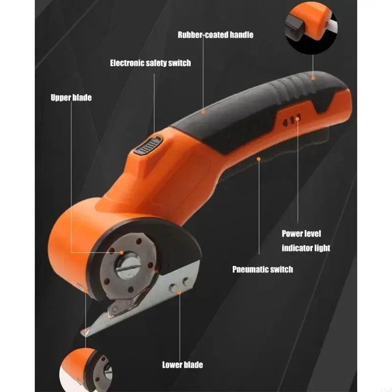 for Fast Cloth Trimming with Safety Guard Cordless Electric Fabric Scissors Lithium-Powered Rotary Blade Cutter
for Fast Cloth Trimming with Safety Guard Cordless Electric Fabric Scissors Lithium-Powered Rotary Blade Cutter