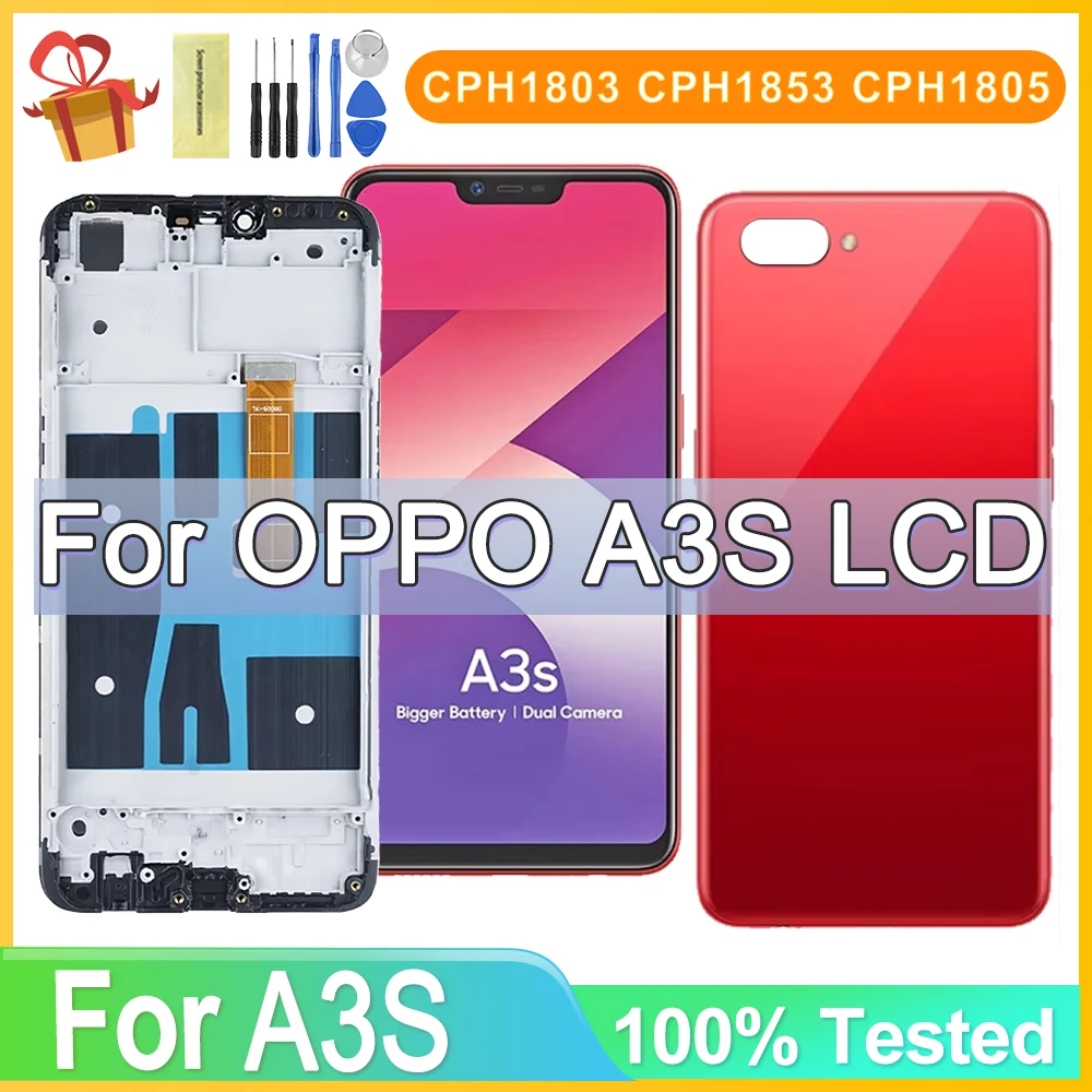 For OPPO A3S CPH1803 CPH1853 LCD Display Touch Panel Sensor Digitizer Assembly A3S Screen Replacement Parts
For OPPO A3S CPH1803 CPH1853 LCD Display Touch Panel Sensor Digitizer Assembly A3S Screen Replacement Parts