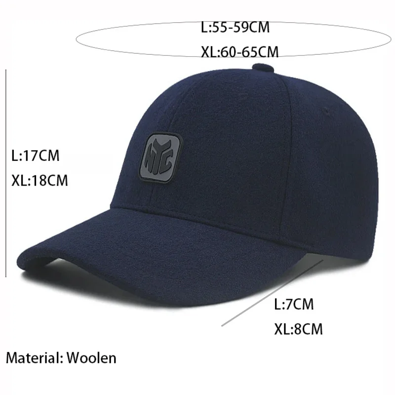 65cm Large Size Thickened Cashmere Blend Winter Baseball Caps For Men Lable Hat Winter Snapback Trucker Cap Casquette Homme
65cm Large Size Thickened Cashmere Blend Winter Baseball Caps For Men Lable Hat Winter Snapback Trucker Cap Casquette Homme