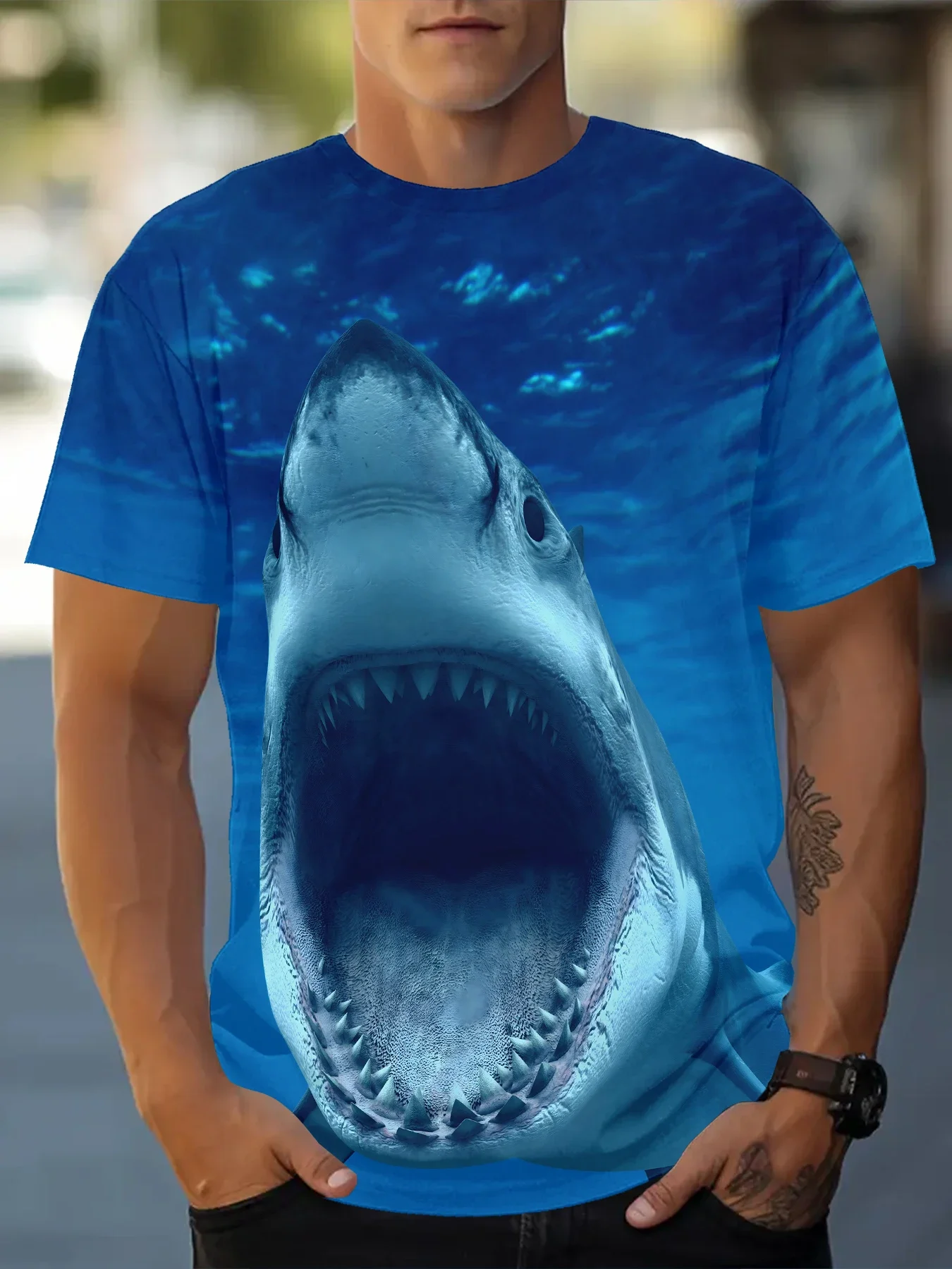 Men's Storm Pirate Shark Patterned T-shirt, Street Style, Short Sleeve, Collar O, Comfortable Blouse, Hip Hop Clothing, Summer F
Men's Storm Pirate Shark Patterned T-shirt, Street Style, Short Sleeve, Collar O, Comfortable Blouse, Hip Hop Clothing, Summer F