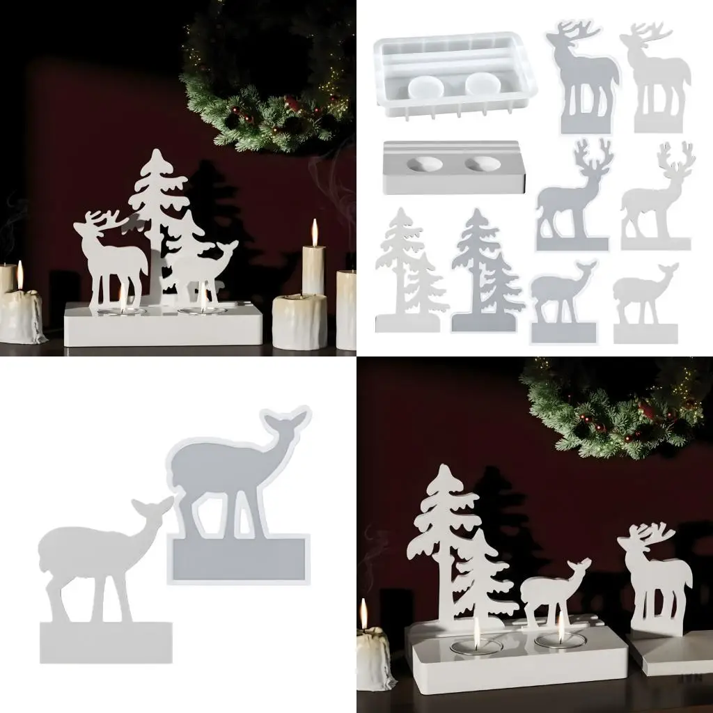 A52E Christmas Tree Elk Silicone Crafting Mold Holder Mold For Resin Projects
A52E Christmas Tree Elk Silicone Crafting Mold Holder Mold For Resin Projects