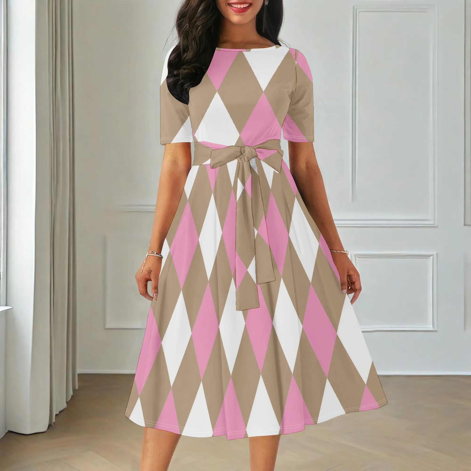 Women's Summer Fashion Printed Short Sleeve Splits On Both Sides Maxi Dress for sBlack Style Short Sleeve Pocket Dress
Women's Summer Fashion Printed Short Sleeve Splits On Both Sides Maxi Dress for sBlack Style Short Sleeve Pocket Dress
