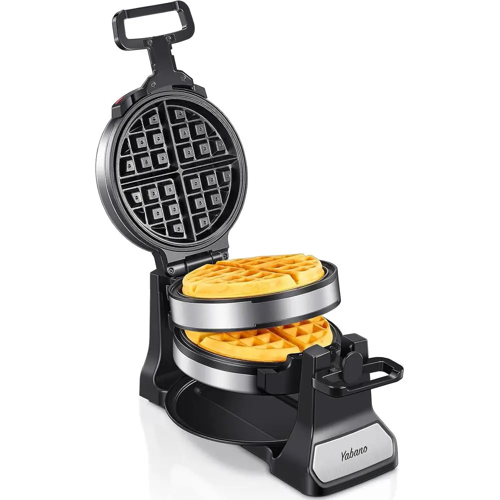 Classic Double-Lip Rotating Waffle Iron with Nonstick Plates, Removable Drip Tray, Cool Touch Handles
Classic Double-Lip Rotating Waffle Iron with Nonstick Plates, Removable Drip Tray, Cool Touch Handles