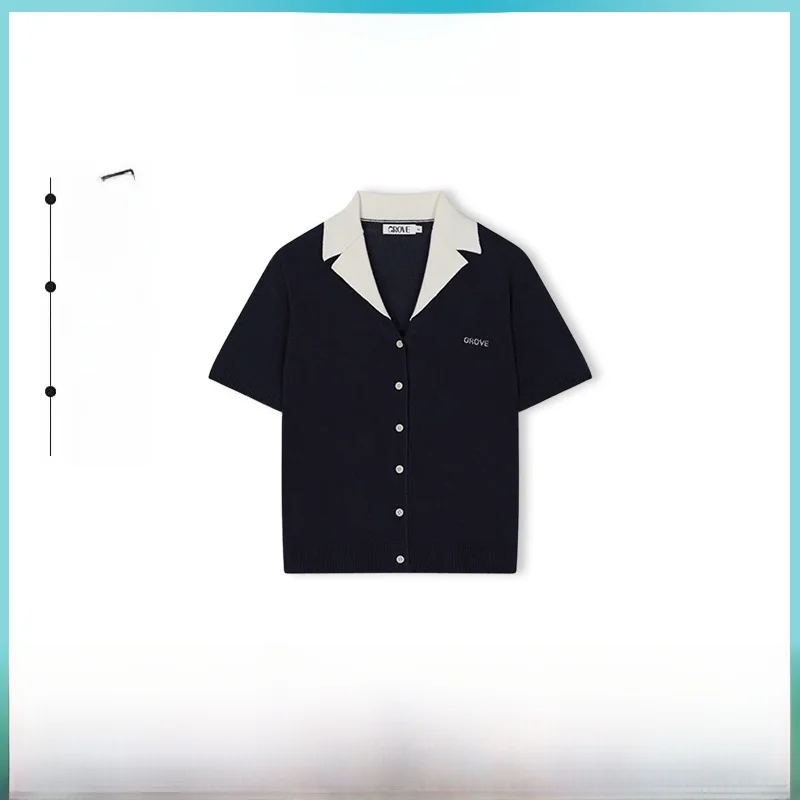 Women's ort Sve Open Cardigan Embroidered Turn-down Collar Single Button Knitted Sweater Cotton V-ne Summer Slim Fit
Women's ort Sve Open Cardigan Embroidered Turn-down Collar Single Button Knitted Sweater Cotton V-ne Summer Slim Fit