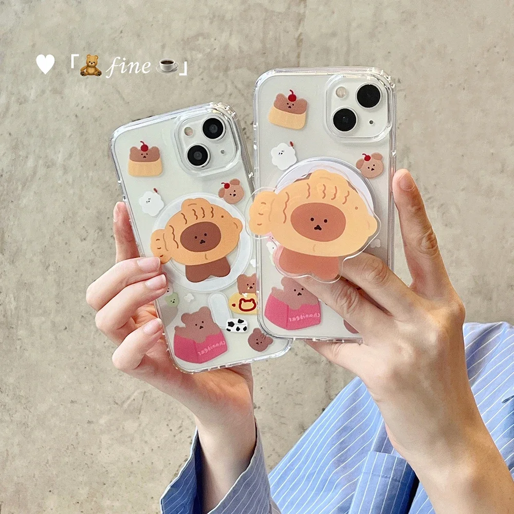 Cartoon Cute Catfish Grill for Magsafe Magnetic Bracket Phone Case for IPhone 15 14 13 12 11 Pro Max Anti-fall Clear Back Cover
Cartoon Cute Catfish Grill for Magsafe Magnetic Bracket Phone Case for IPhone 15 14 13 12 11 Pro Max Anti-fall Clear Back Cover