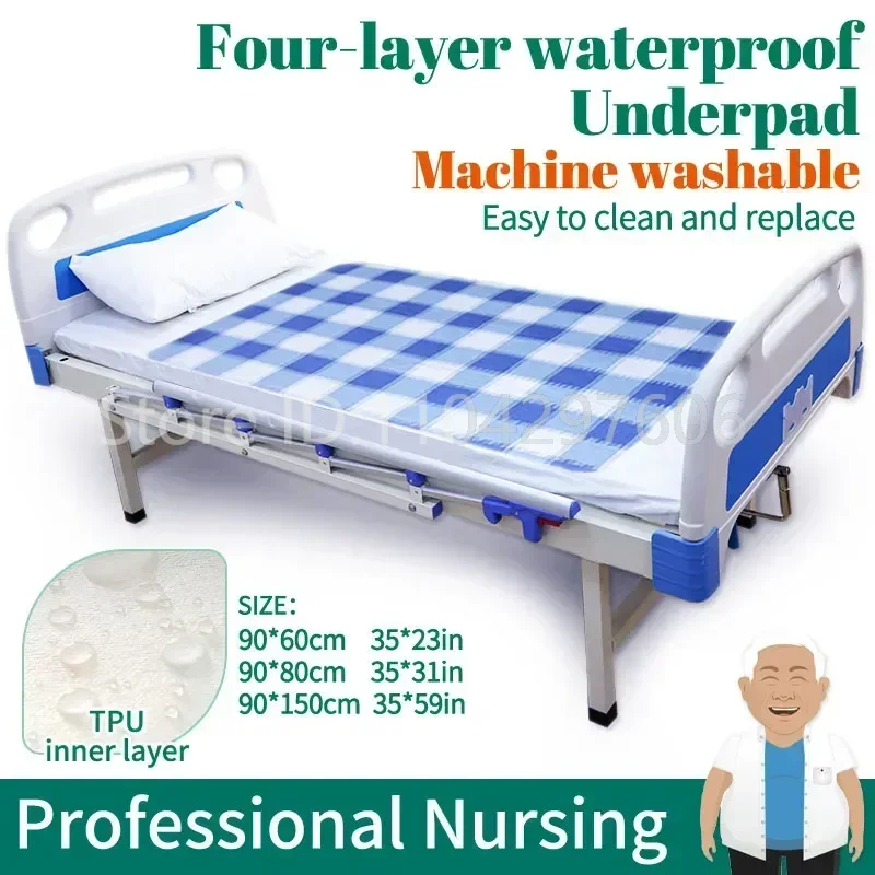4 layers Pure cotton washable urinary incontinence Bed Pad Adult Diaper Sheet Waterproof Urinal Pad Reusable Non-slip Mattres
4 layers Pure cotton washable urinary incontinence Bed Pad Adult Diaper Sheet Waterproof Urinal Pad Reusable Non-slip Mattres
